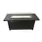 Hiland Outdoor Rectangle Fire Pit in Black Mocha with Wind Screen AFP-RT-WS - alternate 1
